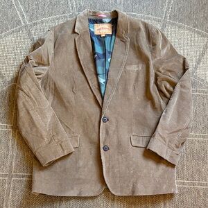 Men’s Red Camel Corduroy Blazer, Size XXL